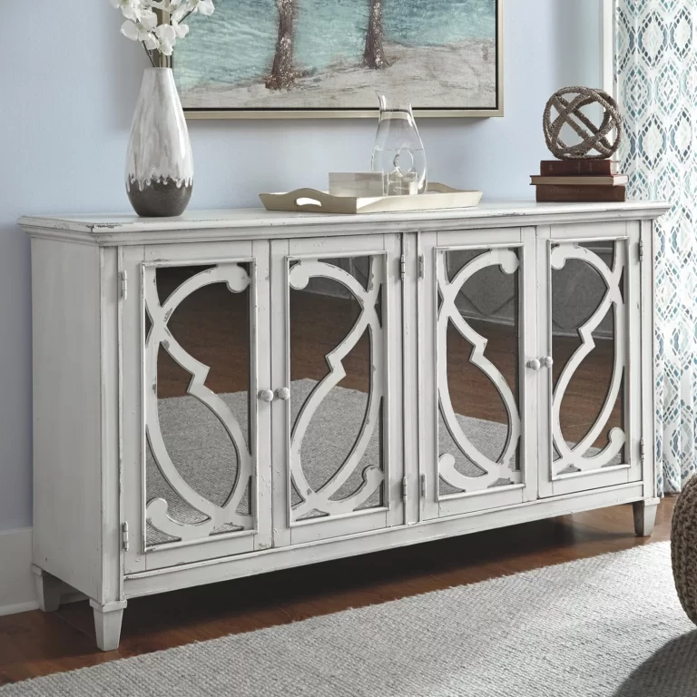 Signature Design by Ashley Mirimyn 4 Mirrored Door Accent Cabinet