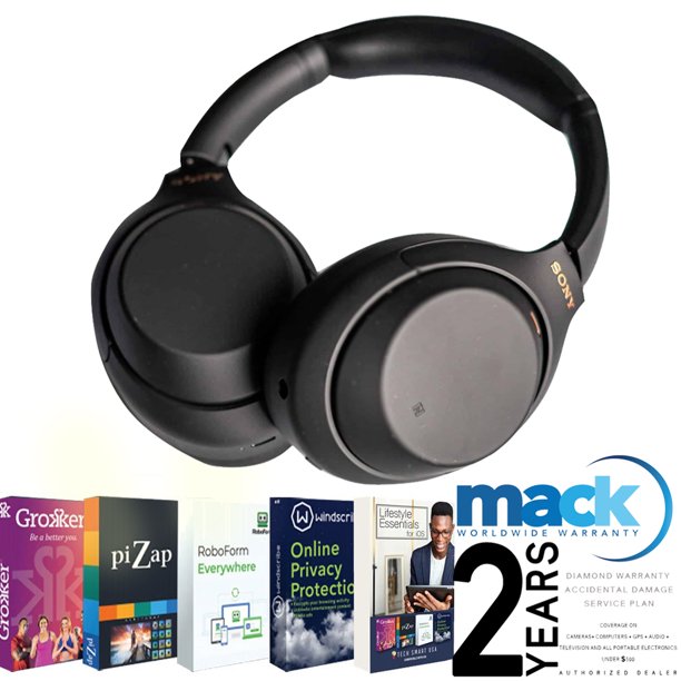 Sony WH-1000XM4 Wireless Headphones with Mack 2yr Worldwide Diamond Warranty + Lifestyle Essentials Software Bundle
