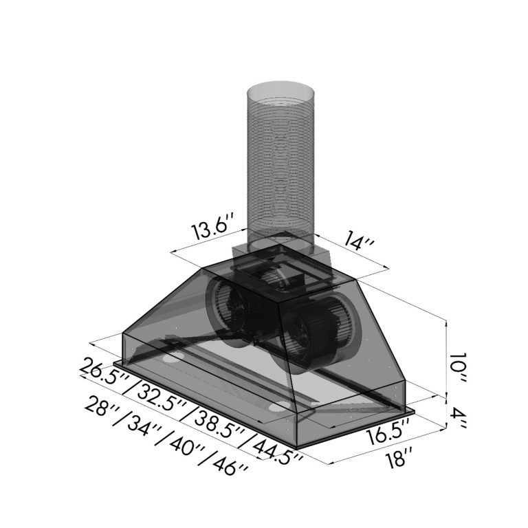 ZLINE 40 in. Range Hood Insert in Stainless Steel (698-40)