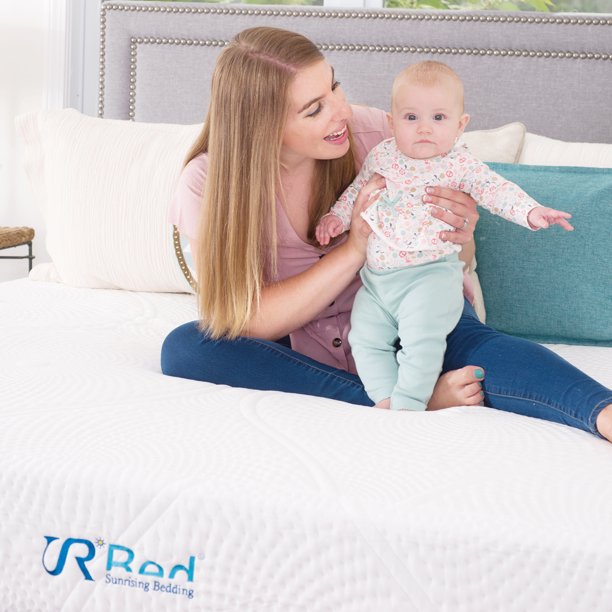 Sunrising Bedding 12″ Gel Memory Foam Mattress King Size, Firm, No Harmful Chemicals, No Fiberglass, Adjustable Bed Frame Compatible