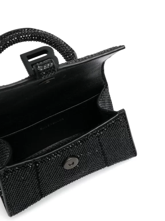 Balenciaga Hourglass crystal-embellished mini bag