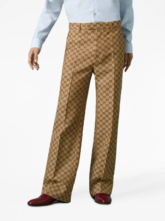 Gucci GG monogram straight-leg trousers