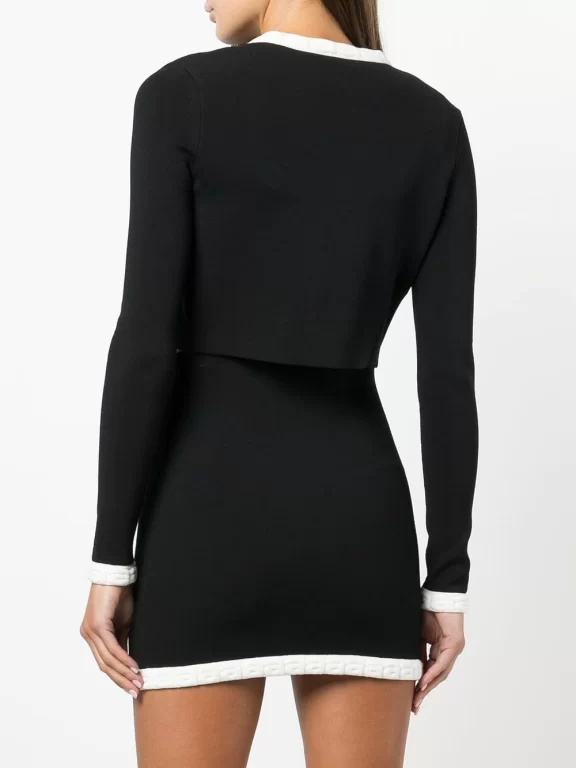 Alexander Wang Cropped Logo-trim Cardigan