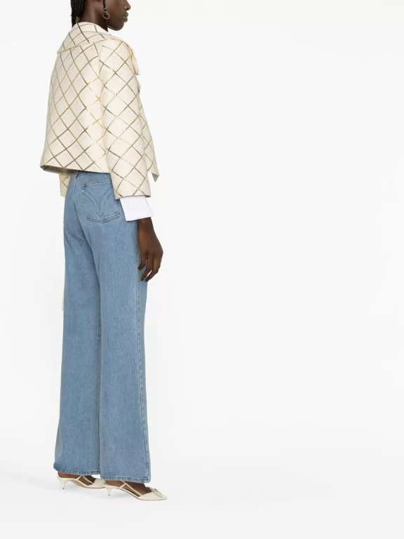 Valentino Garavani Spread-collar Cropped Jacket