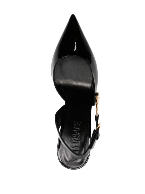 Versace Safety Pin 85mm Slingback Pumps
