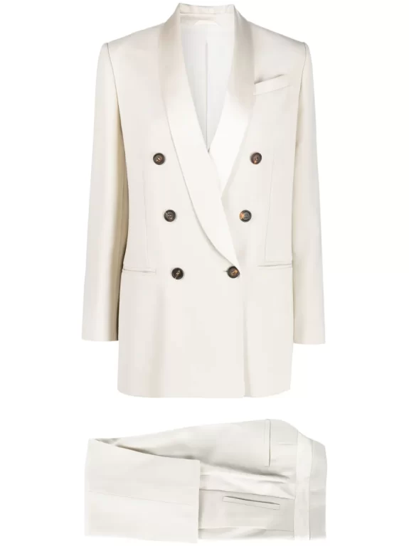 Brunello Cucinelli faux-double Breasted Trouser Suit