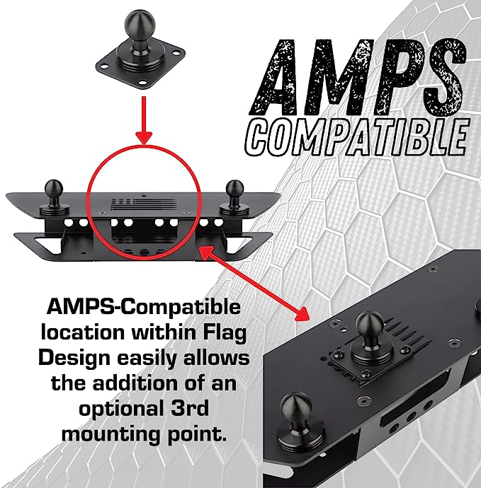 Bulletpoint Metal Dash Mount Phone Holder & Action Camera Mount Compatible with 2019+ Chevrolet Silverado GMC Sierra Multi-Device Dash Mount with 20mm Ball System (Dual Ball Mount)