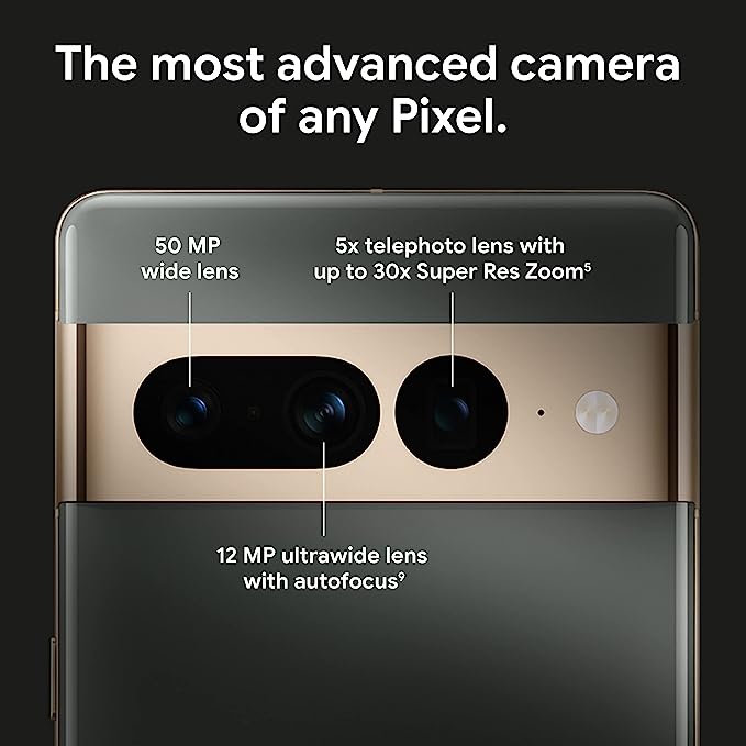 Google Pixel 7 Pro – 5G Android Phone – Unlocked Smartphone with Telephoto/Wide Angle Lens, and 24-Hour Battery – 256GB – Obsidian