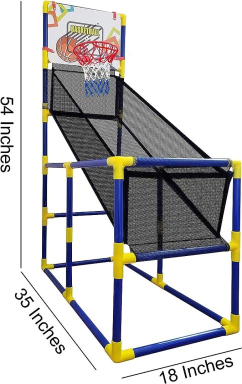 Kids Basketball Hoop Arcade Game, with 4 Balls, Includes Air Pump- Indoor Outdoor Toy Basketball Shooting System, for Toddlers and Children Fun for All Ages – Kids Toys Sports Game for Boys and Girls