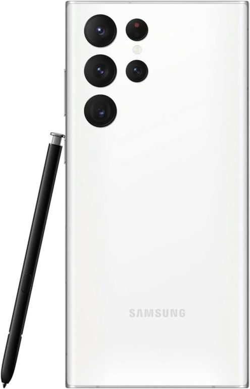 Samsung Galaxy S22 Ultra Smartphone, Factory Unlocked Android Cell Phone, 512GB, 8K Camera & Video, Brightest Display, S Pen, Long Battery Life, Fast 4nm Processor, US Version, Phantom White (Renewed)