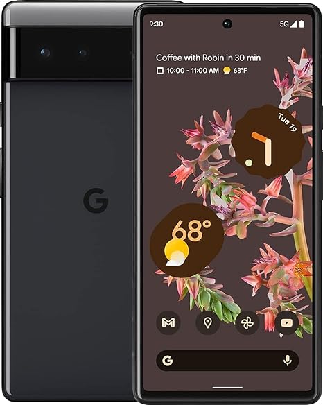 Google Pixel 6 â€“ 5G Android Phone – Unlocked Smartphone with Wide and Ultrawide Lens – 256GB – Stormy Black