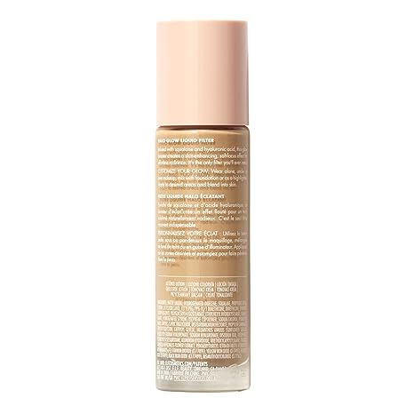e.l.f. Halo Glow Liquid Filter, Complexion Booster For A Glowing, Soft-Focus Look, Infused With Hyaluronic Acid, Vegan & Cruelty-Free, 6 Tan/Deep