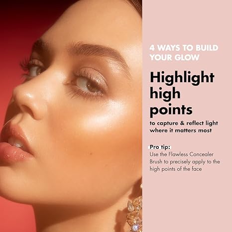 e.l.f. Halo Glow Liquid Filter, Complexion Booster For A Glowing, Soft-Focus Look, Infused With Hyaluronic Acid, Vegan & Cruelty-Free, 6 Tan/Deep