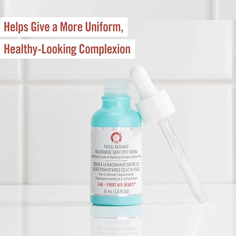 First Aid Beauty Facial Radiance Niacinamide Dark Spot Serum â€“ Evens Skin Tone + Diminishes Dark Spots â€“ Non-Irritating Hyperpigmentation Treatment â€“ 1.0 fl oz