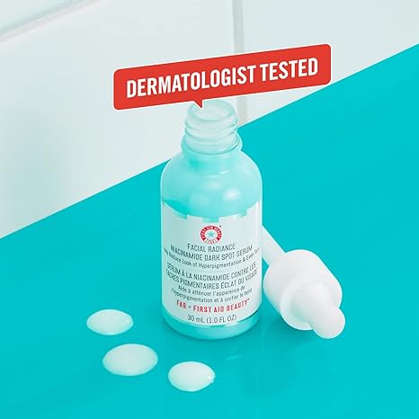 First Aid Beauty Facial Radiance Niacinamide Dark Spot Serum â€“ Evens Skin Tone + Diminishes Dark Spots â€“ Non-Irritating Hyperpigmentation Treatment â€“ 1.0 fl oz