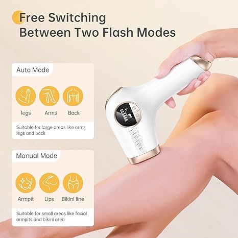 Aopvui Laser Hair Removal for Women, At Home Painless IPL Hair Removal with Red-Wave Light for Bikini Leg Facial Use High Energy IPL Hair Remover Device