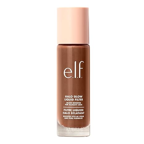 e.l.f. Halo Glow Liquid Filter, Complexion Booster For A Glowing, Soft-Focus Look, Infused With Hyaluronic Acid, Vegan & Cruelty-Free, 6 Tan/Deep