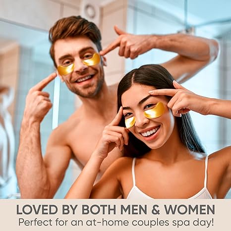 Under Eye Patches (60 Pairs) – Golden Under Eye Mask Amino Acid & Collagen, Under Eye Mask for Face Care, Eye Masks for Dark Circles and Puffiness, Under Eye Masks for Beauty & Personal Care
