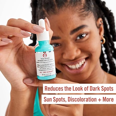 First Aid Beauty Facial Radiance Niacinamide Dark Spot Serum â€“ Evens Skin Tone + Diminishes Dark Spots â€“ Non-Irritating Hyperpigmentation Treatment â€“ 1.0 fl oz