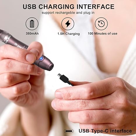 Dr Pen Ultima A10 Microneedling Pen Professional Adjustable Derma Beauty Pen Microneedle for Home Use 12pins*2pcs 36pins*4pcs 42pin*2pcs Nano-R*2pcs