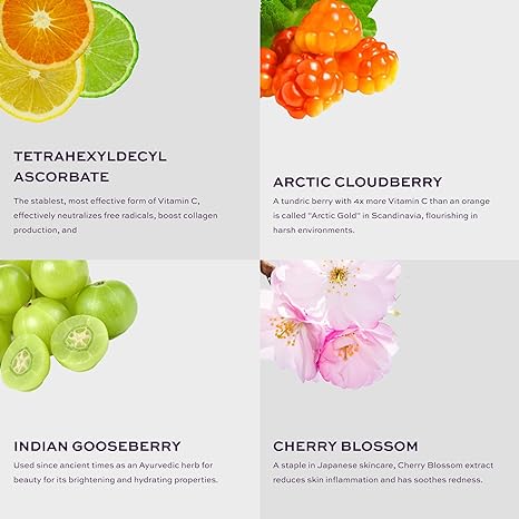 KNOW Beauty Arctic Gold Vitamin C Mask – Brighten Dull Skin, Remove Dark Spots and Pigmentation, Reverse Sun Damage, Boost Collagen, For All Skin Types – With Cloudberry and Tetrahexyldecyl Ascorbate