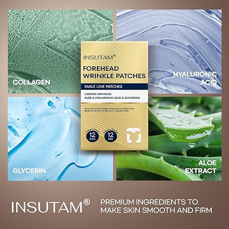 Insutam Forehead Wrinkle Patches Treatment: Face Tape for Wrinkles – Anti Wrinkle Patches – Wrinkle Patches for Face Overnight Forehead Wrinkles Treatment Facial Patch for Skin Beauty Remover for Laugh Lines 36pcs