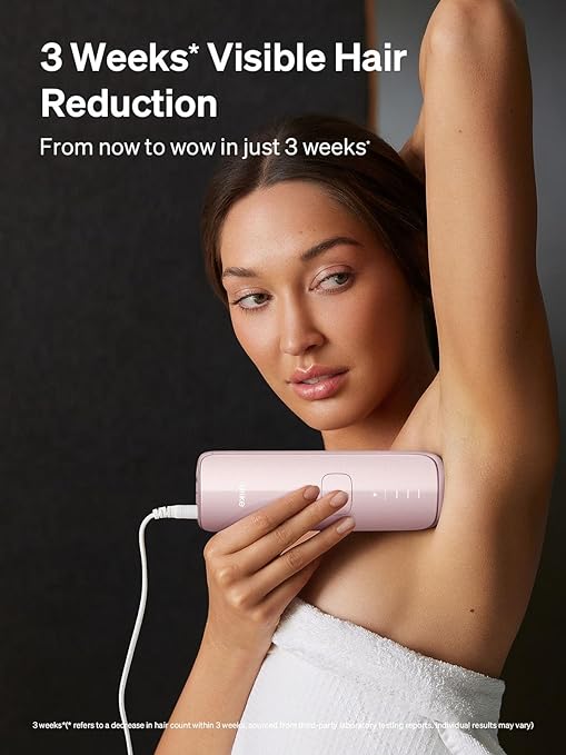 Ulike Laser Hair Removal for Women and Men, Air 3 IPL Hair Removal with Sapphire Ice-Cooling System for Painless & Long-Lasting Result, Flat-Head Design for Body & Face Treatment at-Home, Pink