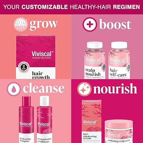 Viviscal Hair Thickening Conditioner, Moisturizing Formula Conditions & Strengthens, Biotin & Keratin, Marine Collagen & Seaweed Extract, Hydrating, Healthier Looking Hair, 250ml (8.45 Fl. Oz.)