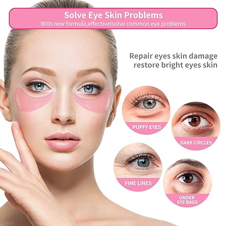 BREYLEE Rose Eye Maskâ€“ 30 Pairs – Eye Treatment Mask, Under Eye Bags Treatment, Under Eye Masks for Puffy Eyes, Anti-Aging,Anti-Wrinkle and Fine Lines, Under eye Dark Circles