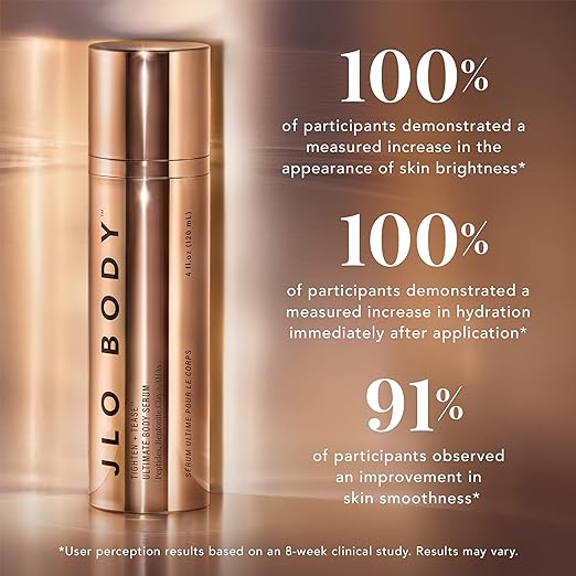 JLO BEAUTY The Body Mini Trio | Includes Booty Balm, Body Serum, Body Cream & Complexion Booster | Brightens, & Firms for Smooth Skin