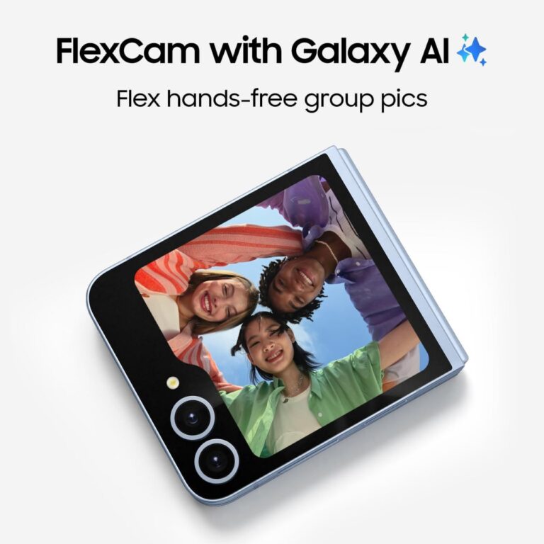 SAMSUNG Galaxy Z Flip 6 AI Cell Phone, 512GB Unlocked Android Smartphone, FlexCam, Photo Assist, Camcorder Mode, Live Interpreter, Foldable Design, 2024, US 1 Yr Manufacturer Warranty, Silver Shadow