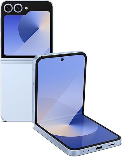 SAMSUNG Galaxy Z Flip 6 AI Cell Phone, 512GB Unlocked Android Smartphone, FlexCam, Photo Assist, Camcorder Mode, Live Interpreter, Foldable Design, 2024, US 1 Yr Manufacturer Warranty, Silver Shadow
