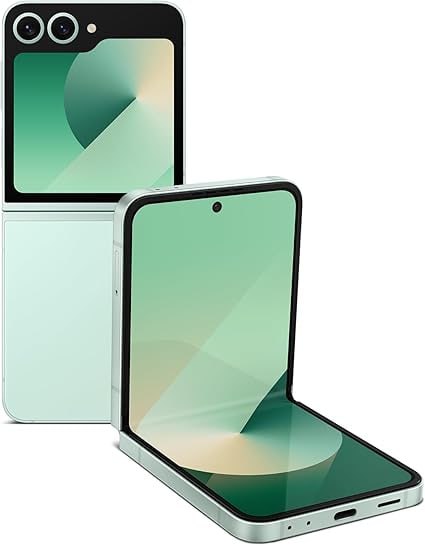 SAMSUNG Galaxy Z Flip 6 AI Cell Phone, 512GB Unlocked Android Smartphone, FlexCam, Photo Assist, Camcorder Mode, Live Interpreter, Foldable Design, 2024, US 1 Yr Manufacturer Warranty, Silver Shadow
