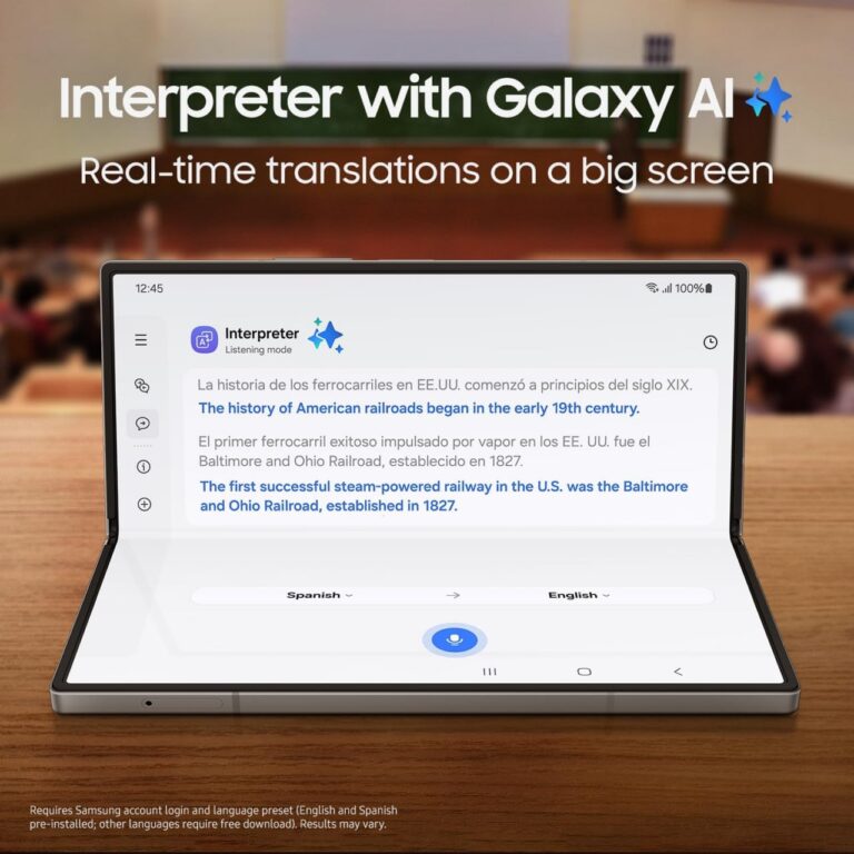 SAMSUNG Galaxy Z Fold 6 AI Cell Phone, 512GB Unlocked Android Smartphone, Circle to Search, Handsfree Live Interpreter, AI Photo Edits, Large Screen, 2024,US 1 Yr Manufacturer Warranty, Silver Shadow