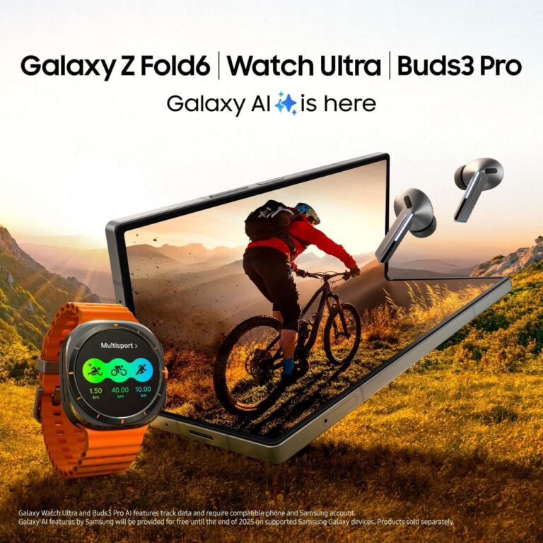 SAMSUNG Galaxy Z Fold 6 AI Cell Phone, 512GB Unlocked Android Smartphone, Circle to Search, Handsfree Live Interpreter, AI Photo Edits, Large Screen, 2024,US 1 Yr Manufacturer Warranty, Silver Shadow