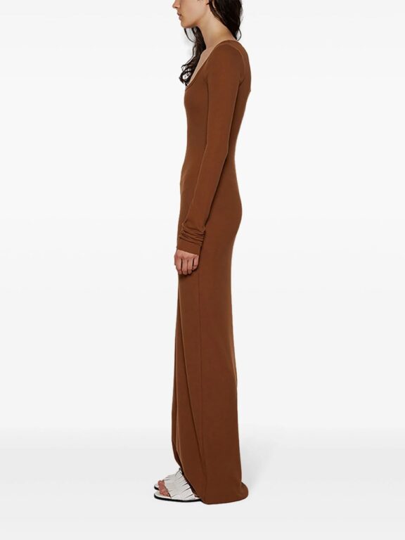 ETERNE – square-neck slim-fit maxi dress