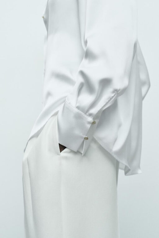 SATIN EFFECT BASIC SHIRT