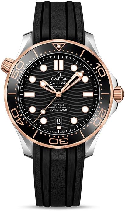 Omega Seamaster Automatic Steel & 18kt Sedna Gold Black Dial Men’s Watch 210.22.42.20.01.002