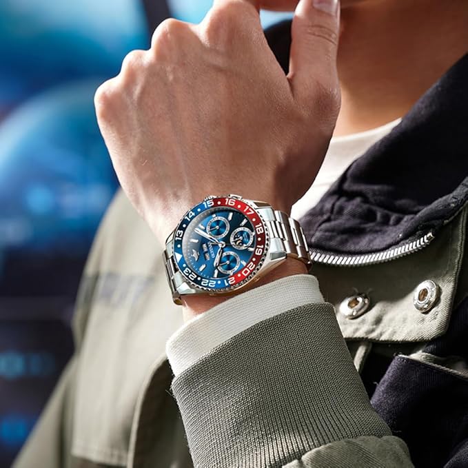 OUPINKE Men’s Automatic Watch Self Winding Mechanical Luxury Wrist Watch Sapphire Crystal Tungsten Steel