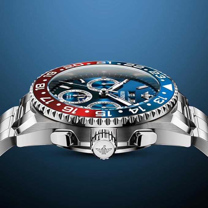 OUPINKE Men’s Automatic Watch Self Winding Mechanical Luxury Wrist Watch Sapphire Crystal Tungsten Steel