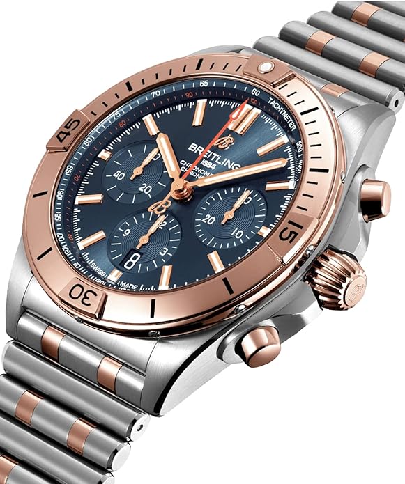 Watch Breitling Breitling Chronomat B01 Steel and 18k Red Gold Men’s Watch UB0134101C1U1 green