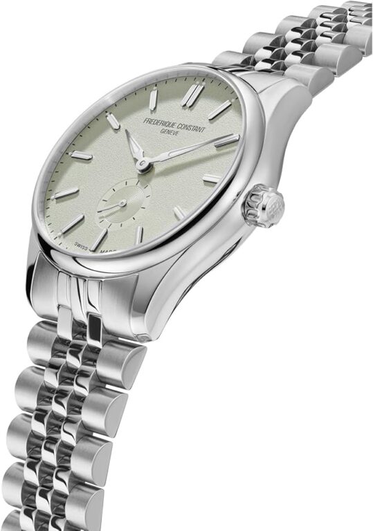 Frederique Constant Men’s Classic Swiss Made Automatic Silver Stainless Steel Watch, Sage Green Dial, Style: FC-530GR3B6B