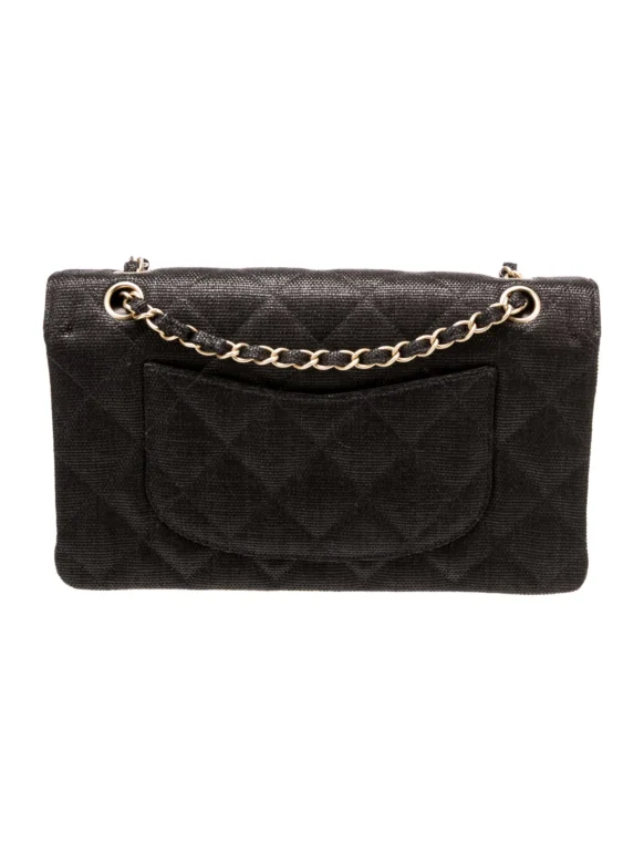 Chanel Medium Raffia Double Flap Bag