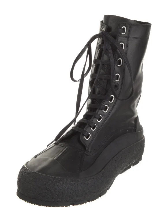 Jil Sander Leather Combat Boots Men’s Size: 10 | EU 43