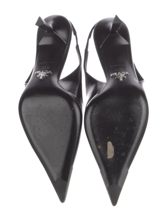 Prada Leather Slingback Pumps Women’s Size: 5.5 | IT 35.5
