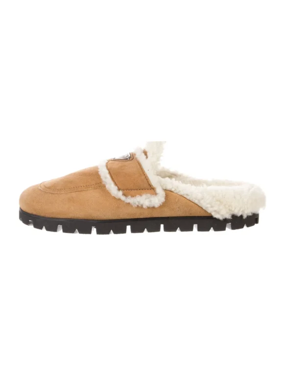 Prada Suede Colorblock Pattern Mules Women’s Size: 10 | IT 40