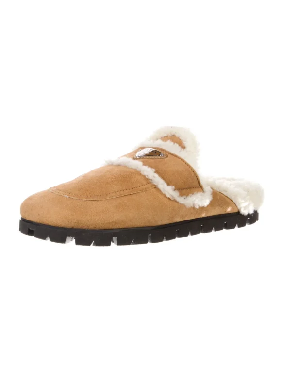 Prada Suede Colorblock Pattern Mules Women’s Size: 10 | IT 40