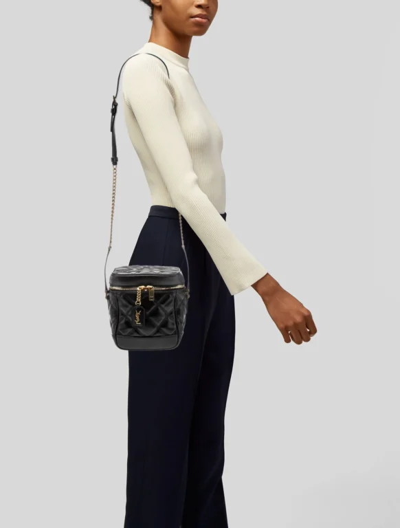 Saint Laurent Quilted Messenger Bag