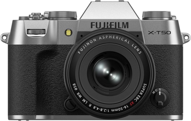 Fujifilm X-T50 Mirrorless Digital Camera XC15-45mmF3.5-5.6 OIS PZ Lens Kit – Silver
