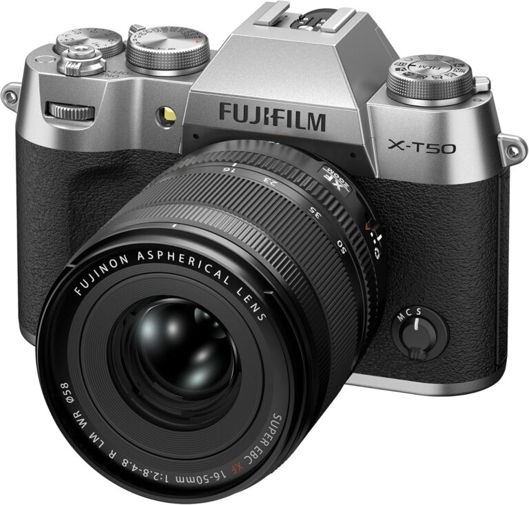 Fujifilm X-T50 Mirrorless Digital Camera XC15-45mmF3.5-5.6 OIS PZ Lens Kit – Silver